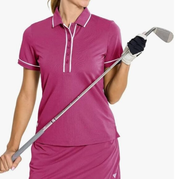 M MAELREG Tops - M MAELREG Womens Golf Polo Shirt Short Sleeve 6-Button Size XS